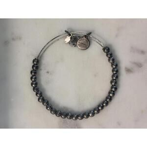 Alex and Ani Expandable Silver Beaded Charm Bracelet